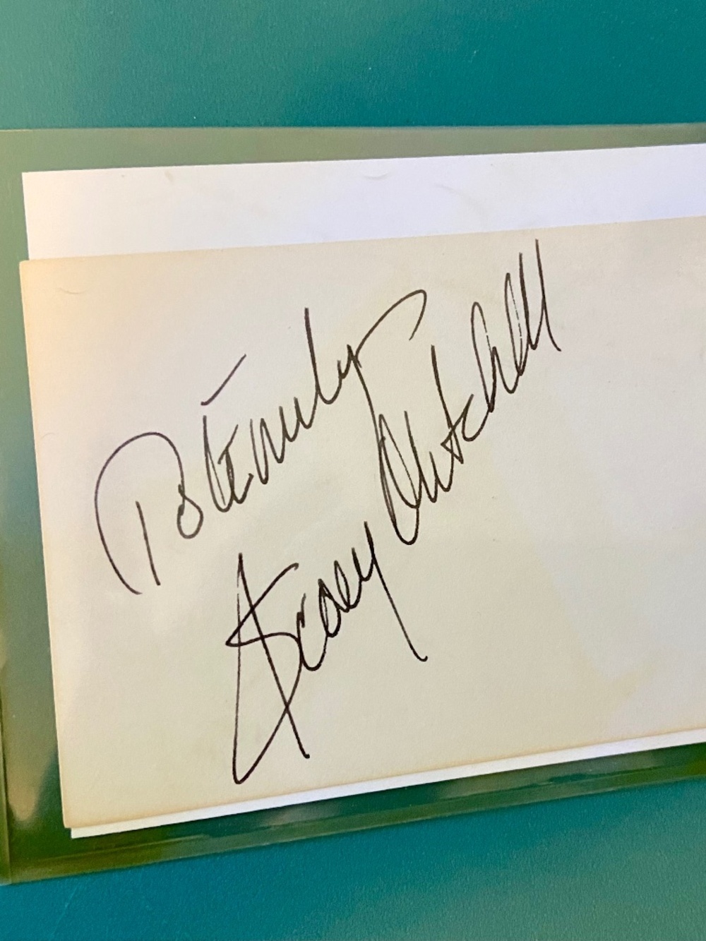 Scoey mitchell autograph match game hand signed blazing saddles